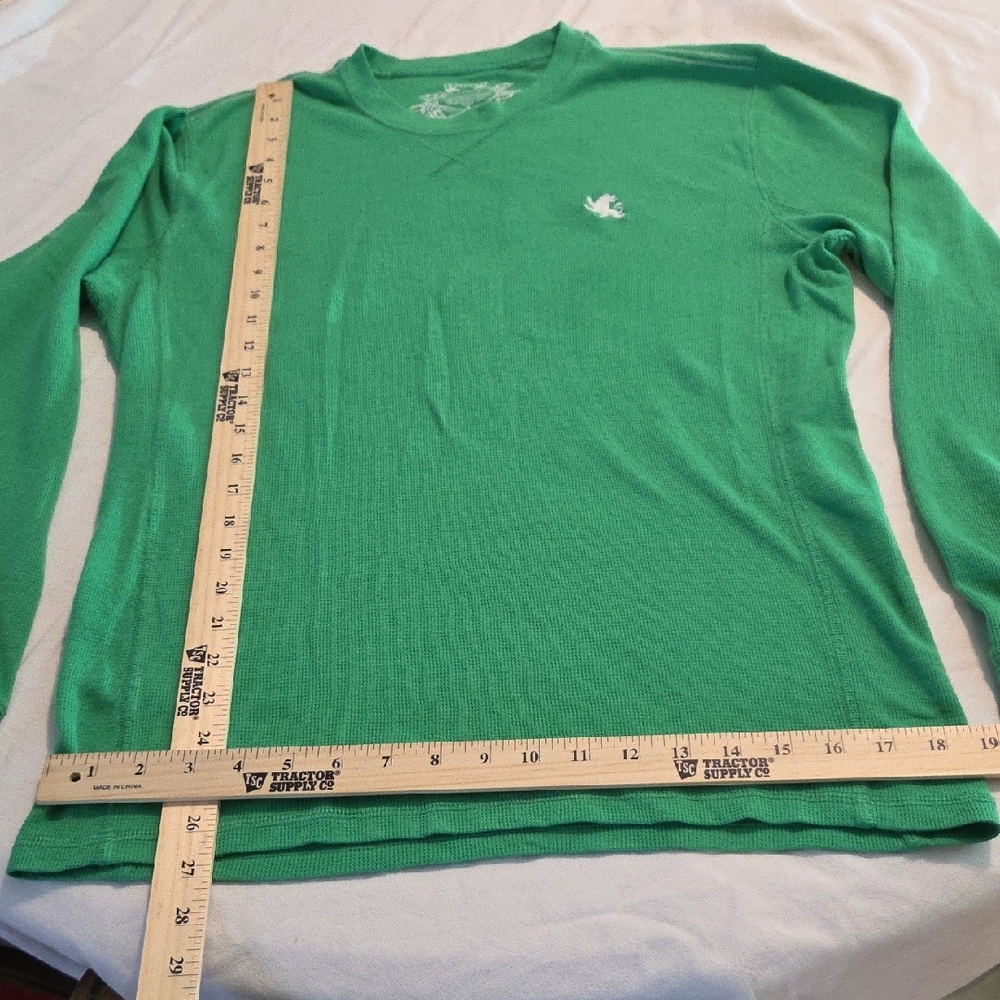 Vibrant Green V-Neck Sweater with Logo
